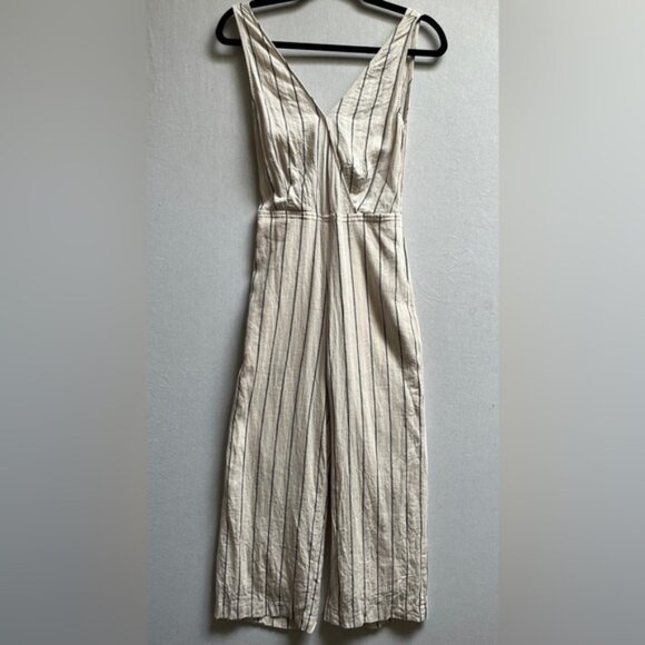 Gentle Fawn Arthur Linen tie back stripe jumpsuit Sz 2 - Picture 2 of 16